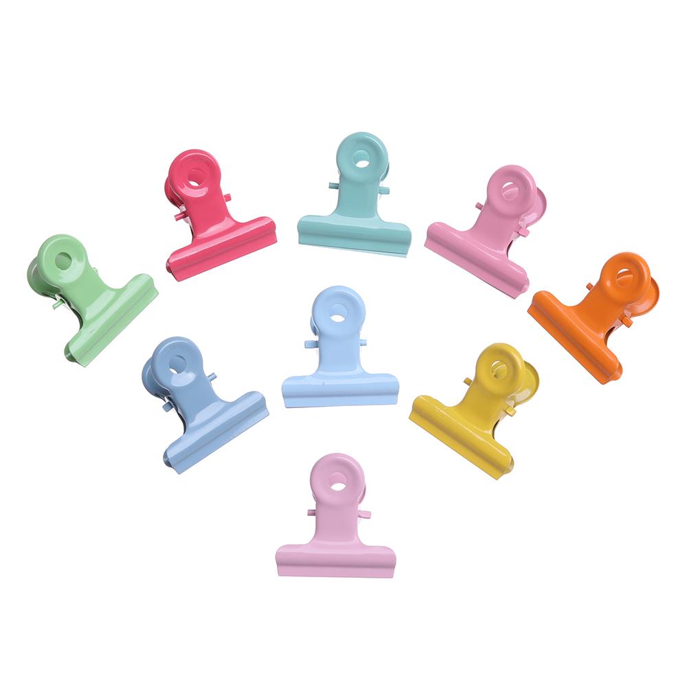 5PCS Cute Metal Clip Candly Color Metal Binder Clips Notebook Letter Paper Clip Office Clip