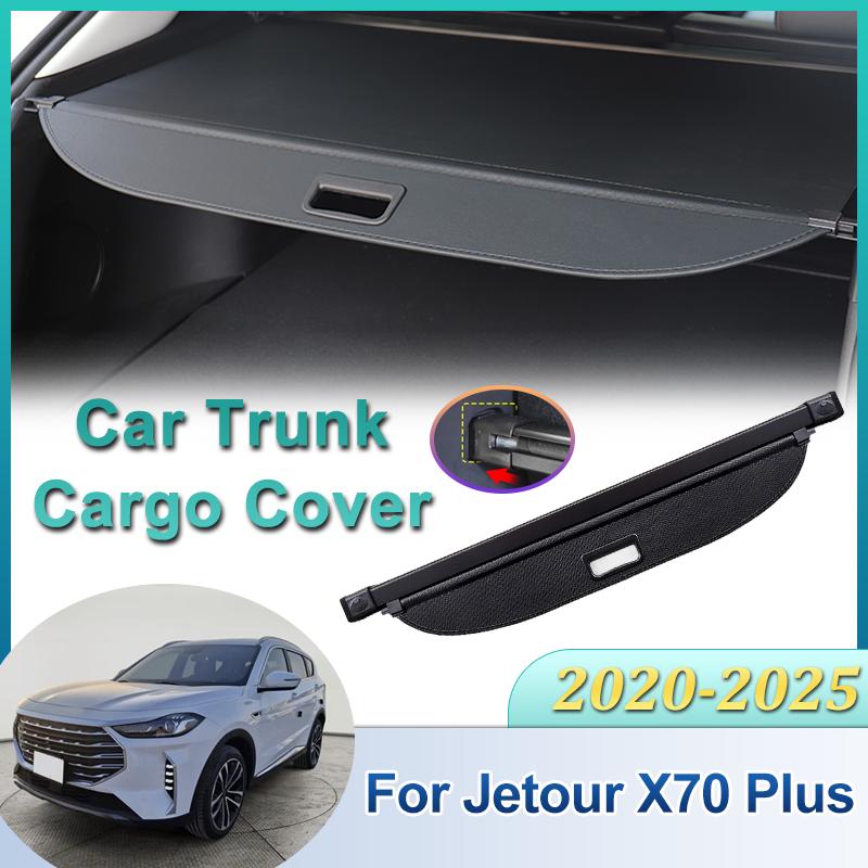 For Jetour X70 Plus VT9 2020-2025 2024 Car Trunk Cargo Cover Luggage Tray Storage Security Shield Partition Mat Car Accessories