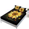 Three-Piece Bed Hat, Sunflower Bed Cover, Mattress Protective Cover, Non-Slip Bed Sheet All-Inclusive.