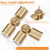 2Pcs Curtain Rod Corner Connector 90°to180° Adjustable Angle Hinged Elbow Curtain Rod Connector for 1inch Bay Window Curtain Rod