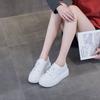 Plateau weiße Schuhe Damen 2025 Frühling und Sommer neue Leder vielseitige Schuhe Damen Mesh atmungsaktive Freizeitschuhe Damenschuhe