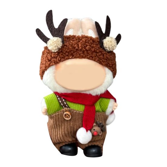 Christmas Costume Set 17cm Doll Outfit Santa Claus Clothes Santa Hat Dress Accessories Cute Dress Up Costume Set for Xmas Holiday Winter Gifts