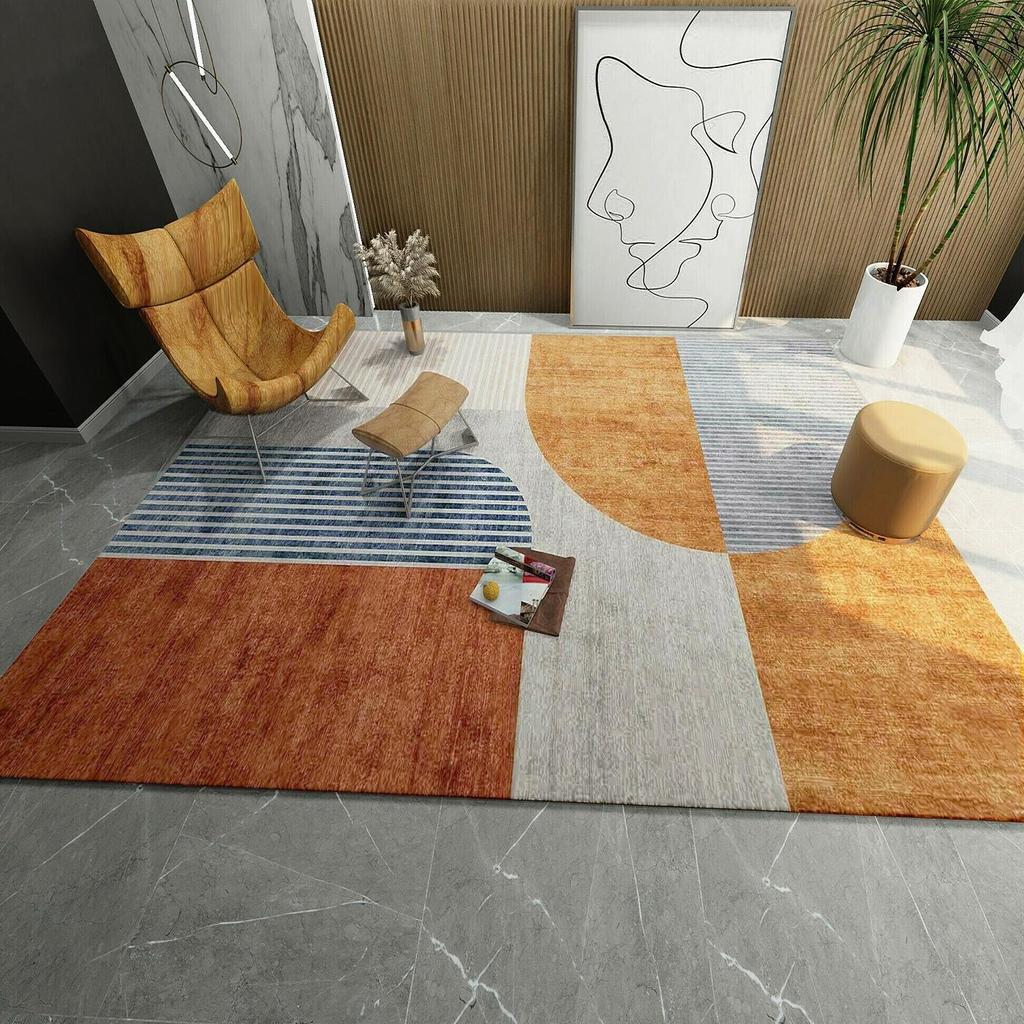 Modern Light Luxury Orange Carpet Home Soft Lounge Rugs Dirty Living Room Large Area Rug Bedroom Decor Carpets Entrance Door Mat