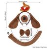 Halloween Stirnband Nase Schwanz Fliege Feiertag Maskerade Hund Cosplay Kostüm für Kinder und Erwachsene