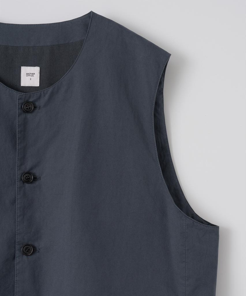 Another Office Bonjour Round Neck Vest (Nautical Gray)