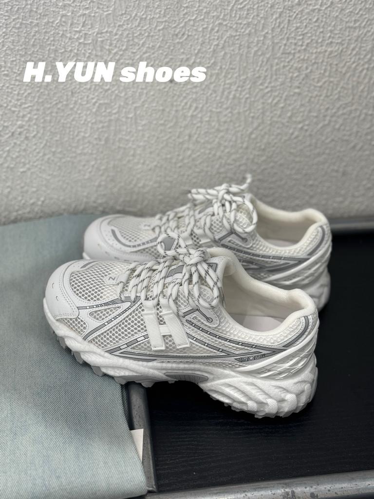 [opalwalk] Light Sports Jogging Dad Shoes Women's 25 Spring and Summer New Leather Mesh Breathable Casual Shoes