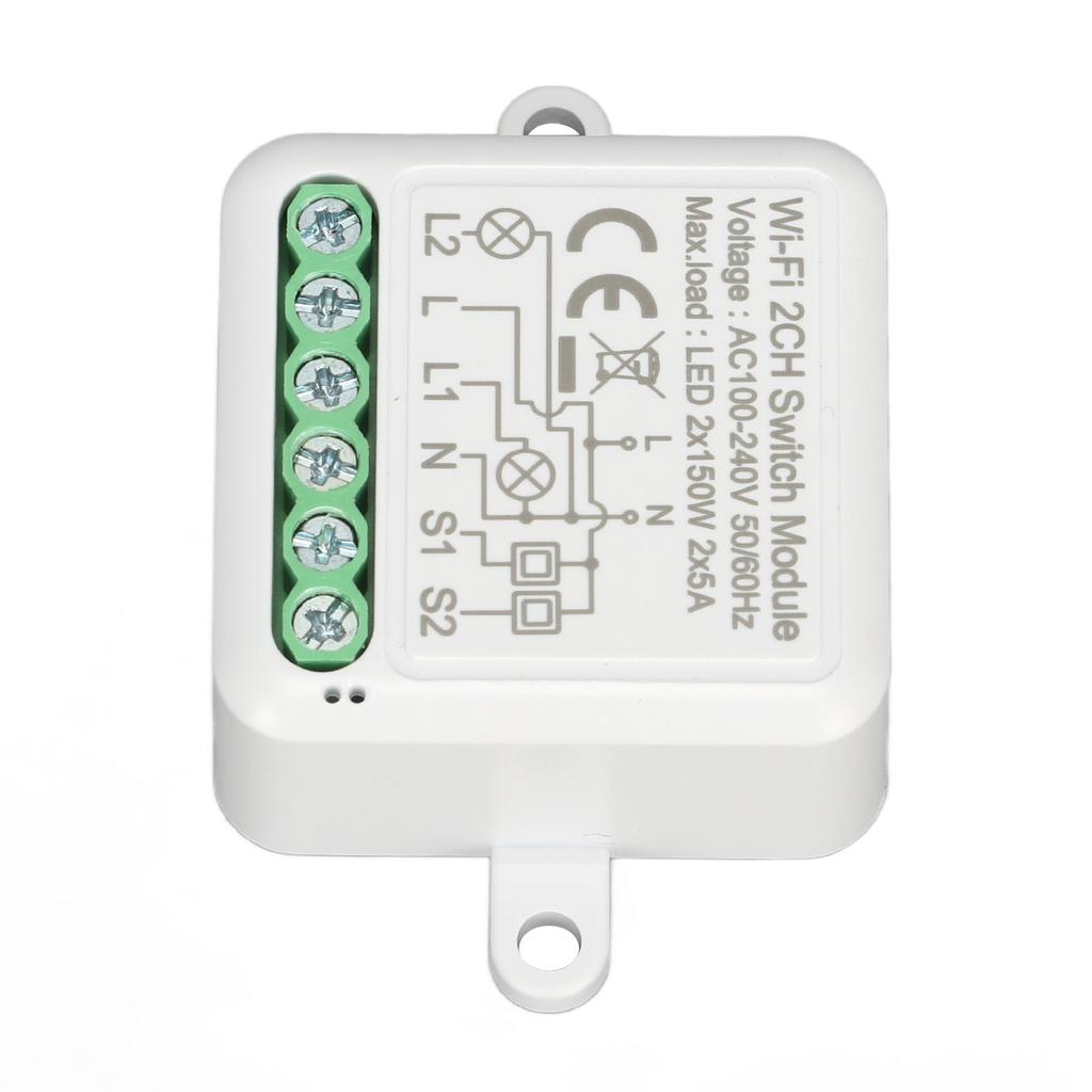 Wifi APP Remote Control Switch Relay Module WiFi 2CH Light Switch Module for Tuya AC 100?240V