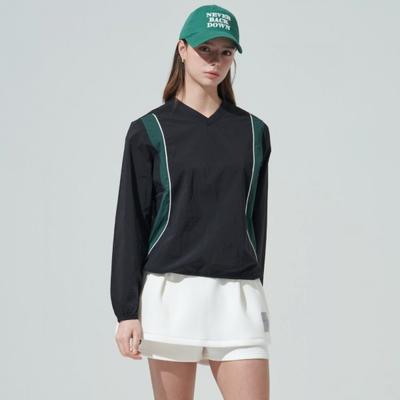 V Neck woVen Windbreaker Bk