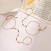 Yingtai 18k Gold Polierter Edelstahl Titanstahl Damen Fingerkette