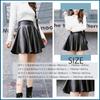 flared mini skirt with an silhouette and elastic and flattering leg lengthening Available in sizes Made of PU this skirt features and ruffles in