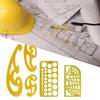 Landscape Templates Ruler Set Architecture Plastic Measuring Symbols Stencil Geometry Measuring Bathroom and Kitchen Floor