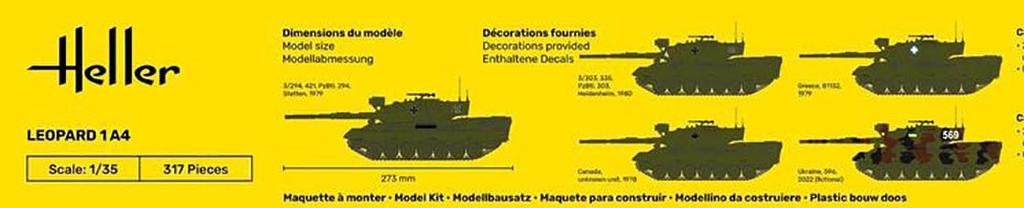 Platz Herre German Army Leopard 1A4 Plastic Model HE81126 1/35