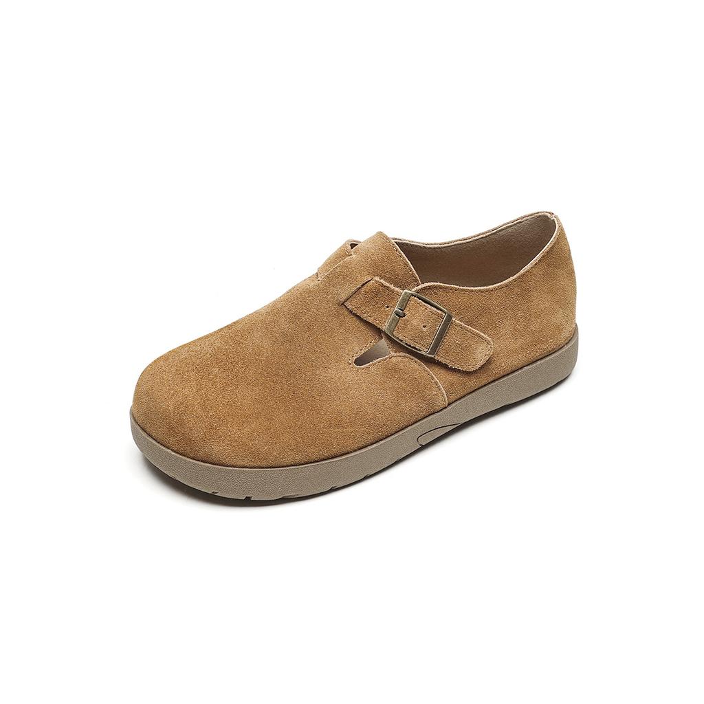 Thick-soled retro one-pedal outer wear bag head half slippers women's soft bottom