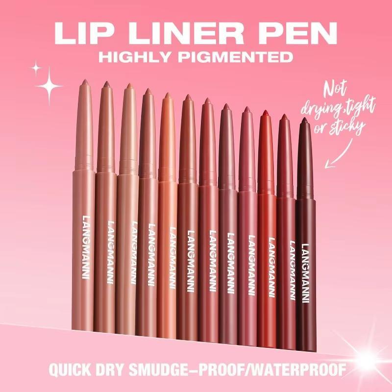 Matita Labbra Opaca 12 Colori Impermeabile Stain Labbra Volumizzante Rossetto Nude Naturale Rosa Matita Labbra Contorno Labbra Professionale Trucco Contorno