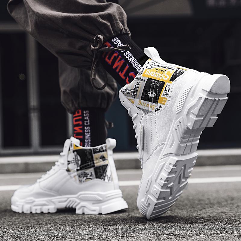 Men's High Top Fashion Sneakers Trend Hot Sale Comfortable Man Casual Shoes Outdoor Non-slip Breathable Men Shoes 39-44