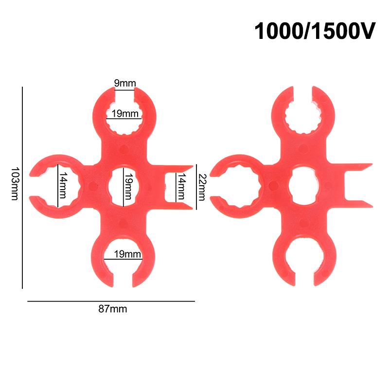 2Pcs Mc4 Solar Panel Connector Disconnect Tools Solar Connector Wrench Plastic Pocket Solar Connector Assembly Tools