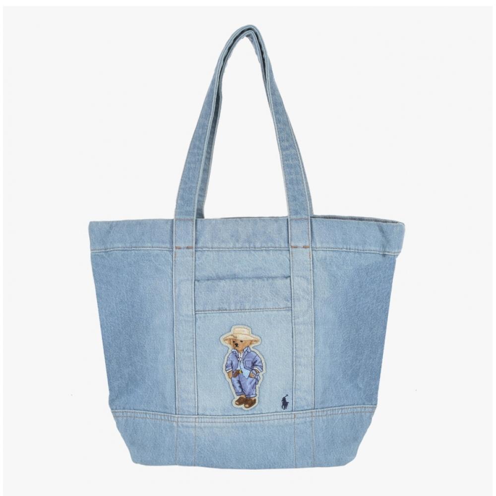 Polo Ralph Lauren 428960637001 Bär Pony Denim Medium Tragetasche