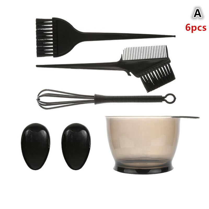 4/6 Stück Haarfarbe Farbpinsel Schüssel Set Mit Ohrenkappen Farbe Mixer Haarfarbe Färben Färbeapplikator Friseur Styling Zubehör