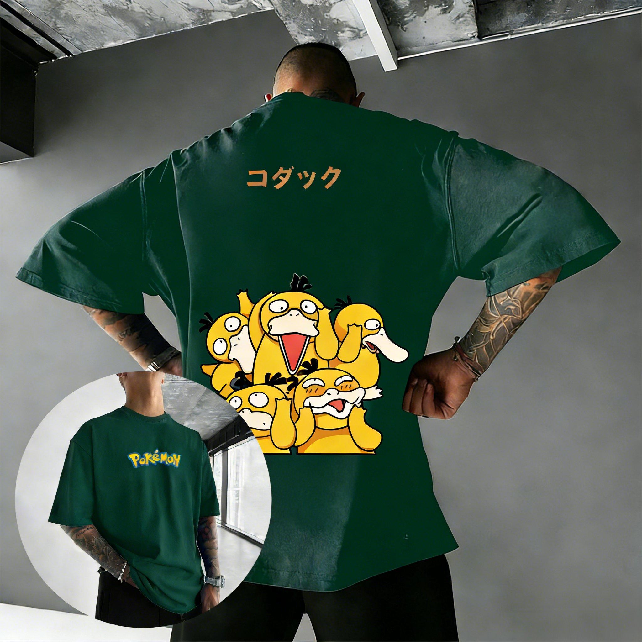 

Oversized Pokemon Psyduck Graphic T Shirt Man Women Short Sleeve Tee Streetwear Anime Print Casual Tops Y2k Clothes 2026 Summer M