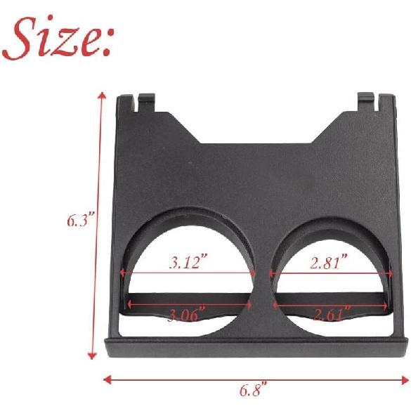 RLB-HILON Dash Mounted Dual Pull Out Cup Holder Compatible With Toyota T100 1993-1998 Year Replaces OEM 55620-34010 5562034010
