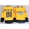 Maglia da Hockey su Ghiaccio Nashville Predators 81 91 59 Ricamata Adulto Uomo Uniforme Sportiva di Squadra Sport Invernali