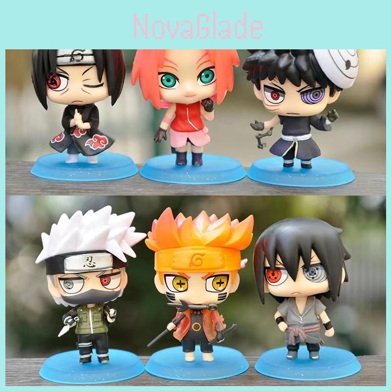 Charming Naruto 6 Pcs Toy Doll Set Featuring Adorable Cartoon Characters For Collectors