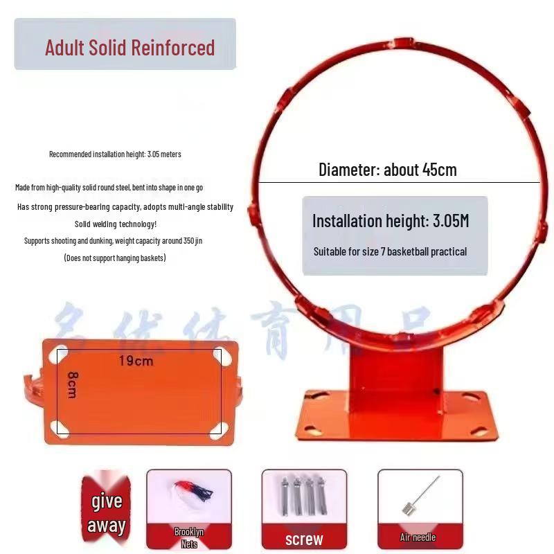 Coș de baschet de exterior montat pe perete W2V pentru adulți și copii - Utilizare în interior/exterior cu coș suplimentar