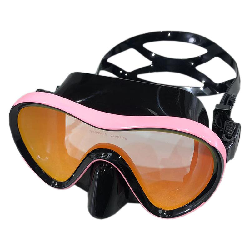 New blue symphony lens tempered glass diving mask