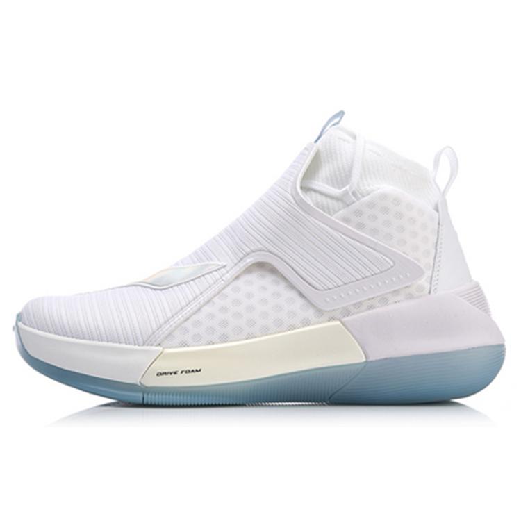 

New LiNing YuShuai 12 Non slip Lightweight High Top Basketball Shoes Men s Pure White ABAN049-3 47.5