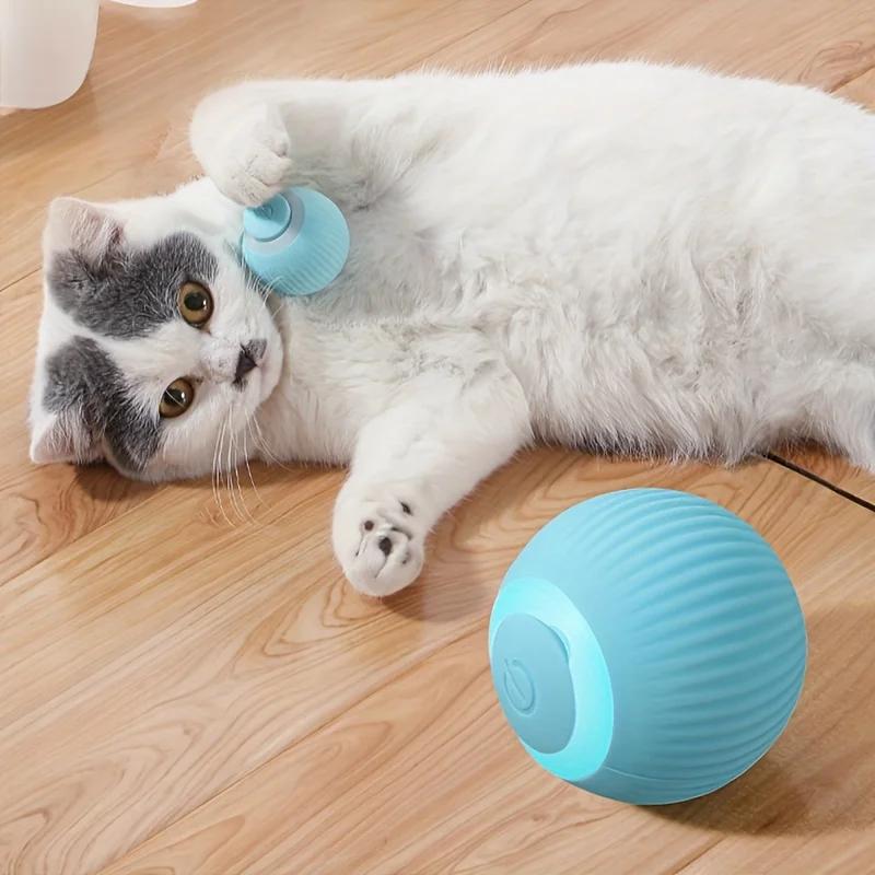 New Interactive Cat Toy Ball Smart Cat Toys Indoor Automatic Rolling Magic Ball Electronic Interactive Cat Toy