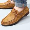 Men Leather Shoes Casual Genuine Leather Shoes Beef Tendon Sole Shoes Non -Slip Wear -Resistant Casual Driving Shoes
