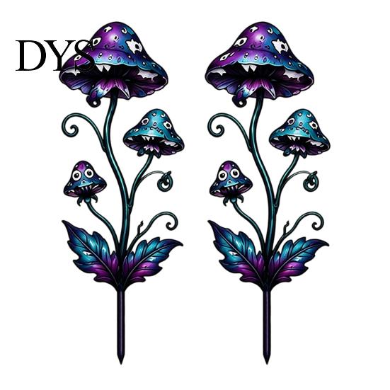 Decorative Garden Stake 2D Sunflowers Stake, Retro Flat Metal Plant Decoration, Carnivorous Outdoor Flower Yard Art for Lawn Bed Planter Creative