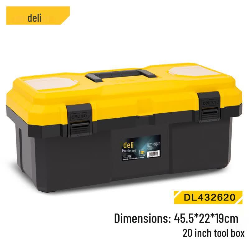 Deli 20-Inch Reinforced Plastic Tool Box