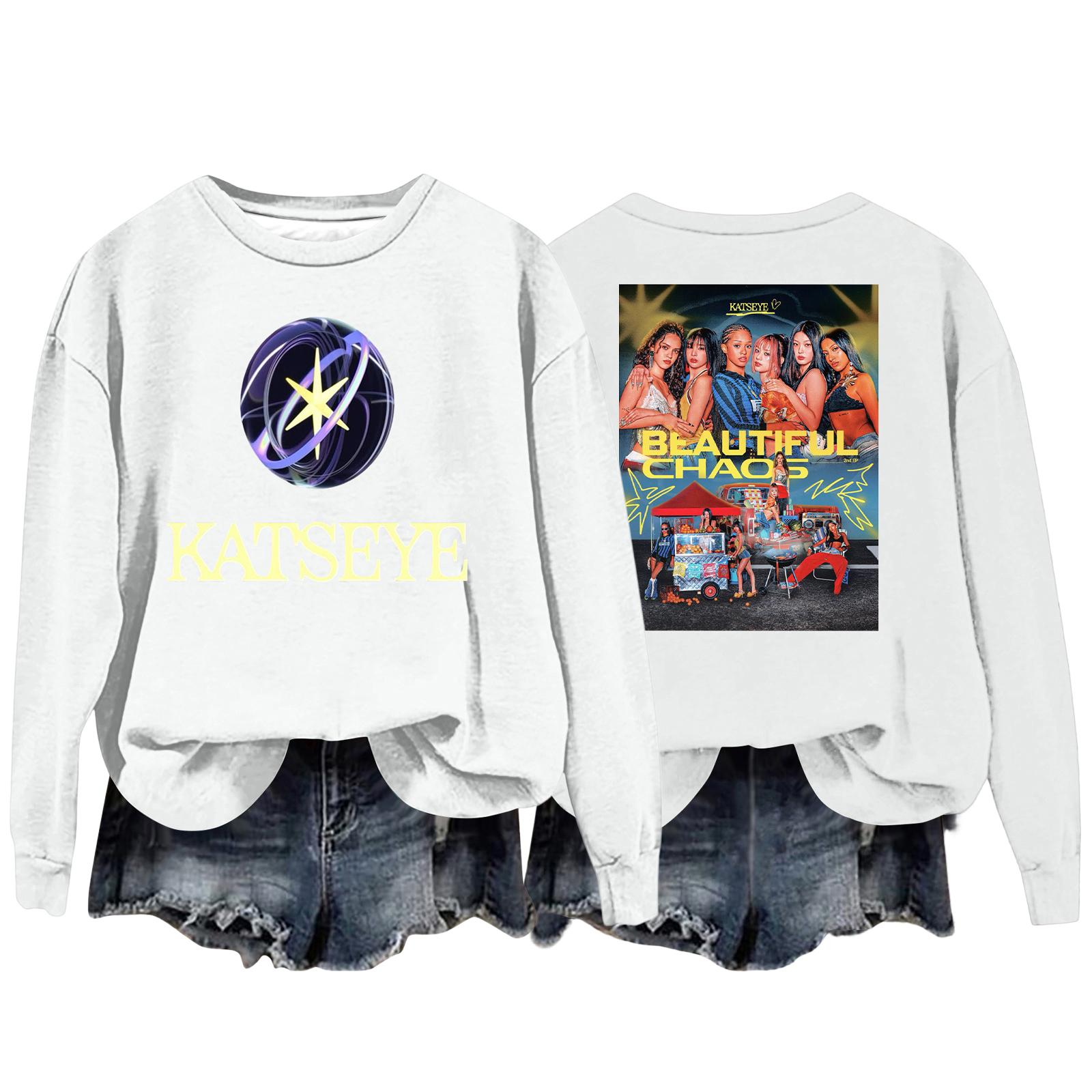 

Женская модная повседневная толстовка с длинным рукавом, свободного кроя, с принтом XL белый