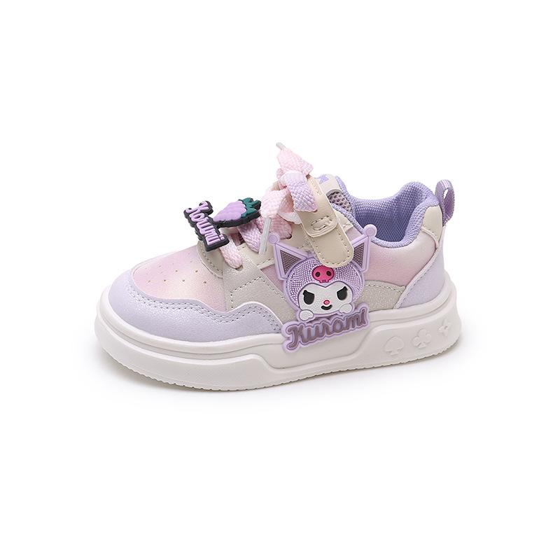 Girls cartoon sneakers 2025 spring new children's shoes little white shoes pendant board shoes girls low-top casual shoes