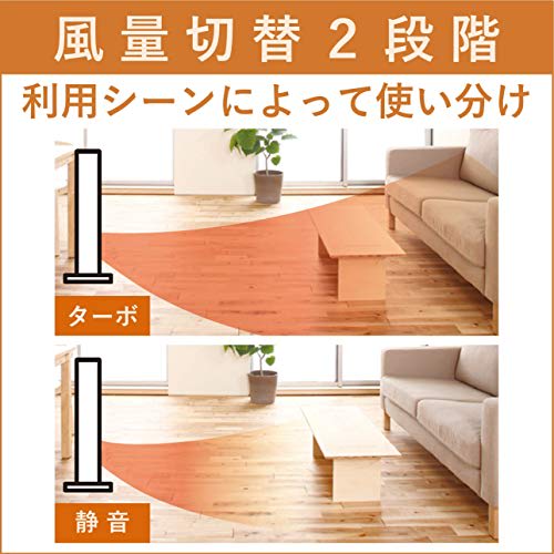 Yamazen Large Air Volume Ceramic Heater (Human Detection Sensor) (2-step Output Switching) (Turbo Mode/Silent Mode) (Off Timer Up to 4 Hours) (5 Hour