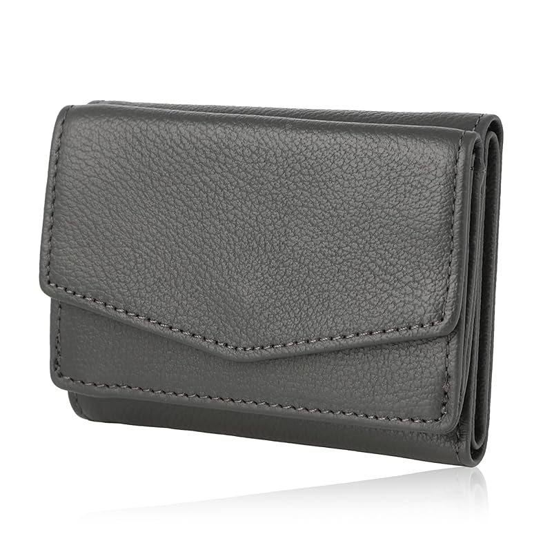 

[LS LASIEM] wallet men s mini wallet folding wallet tri-fold You can store bills without folding them. compact genuine leather leather small wallet