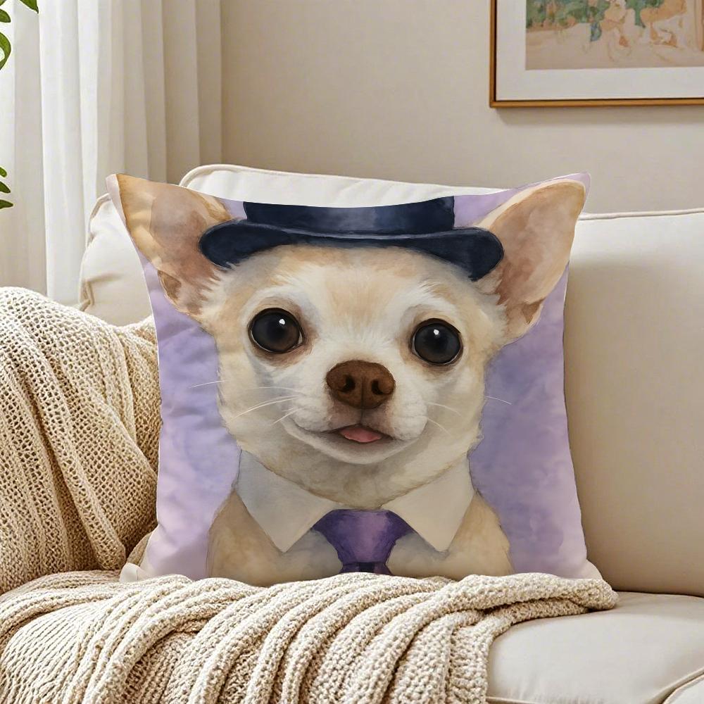 CChihuahua Cushion Cover Pillowcase Antidustmite living Room Sofa Decor Cushion Room