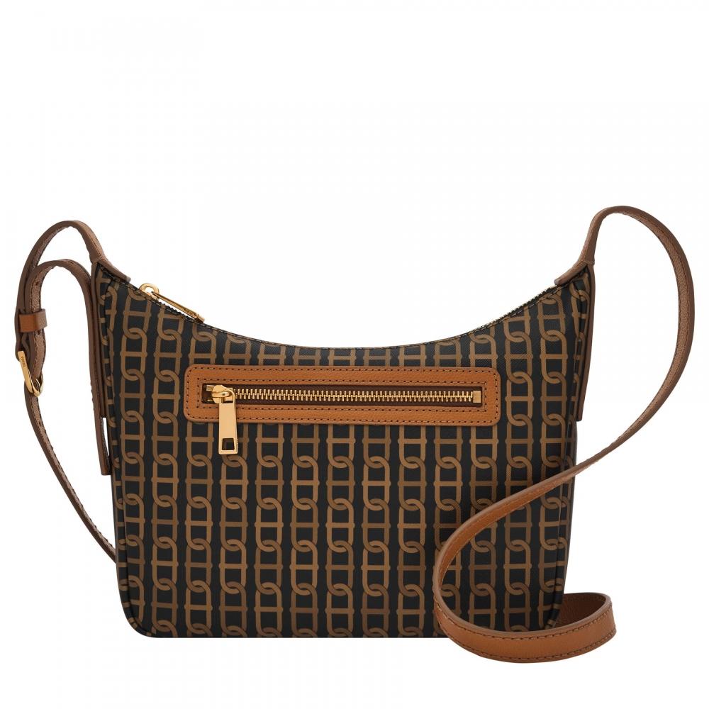 

Fossil Wome s Cecilia PVC Coated Fabric Top Zip Crossbody