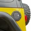 Black Fuel Filler Gas Cap Door Tank Cover Accessories For Jeep Wrangler TJ 97-06