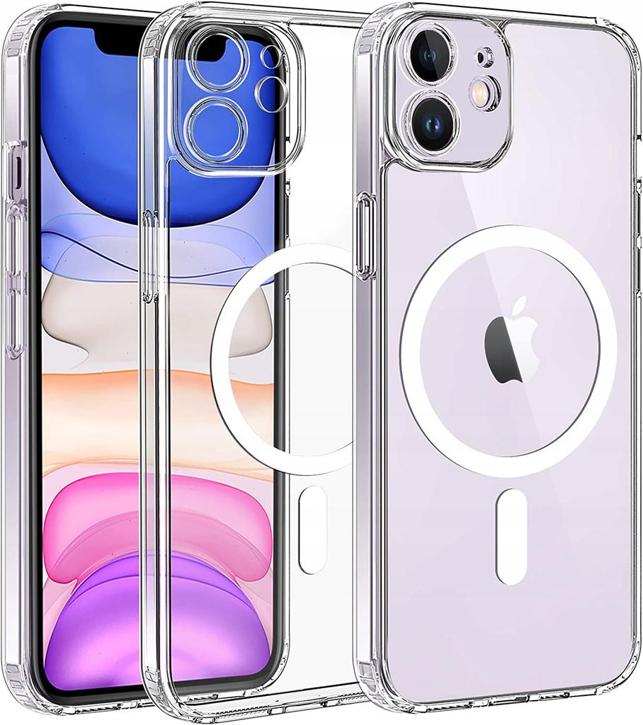 iPhone 11 Case REINFORCED for MAGSAFE ANTI SHOCK CLEAR CASE + 9H Glass