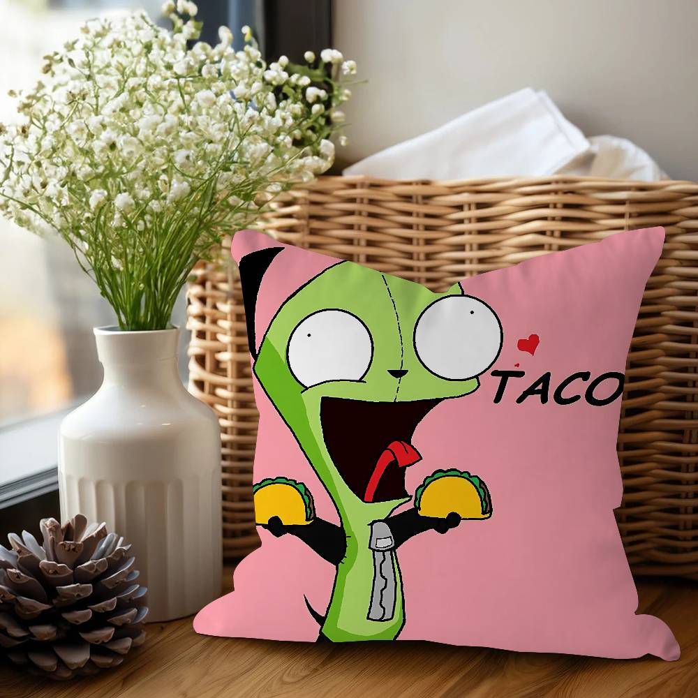 I-Invader Z-Zim Pillow Gift Home Office Decoration Bedroom Sofa Car Cushion Cover Case 45x45