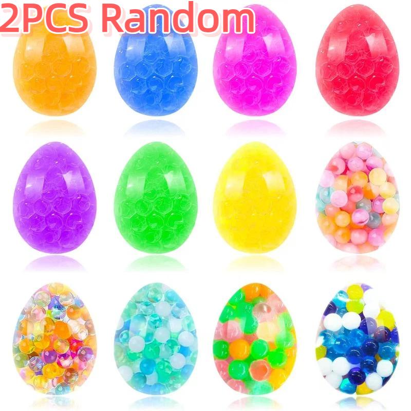 2 Pcs Colorful Fidget Stress Balls Soft Gel Filling Anxiety Relief Perfect For Work Study Home Daily Relaxation