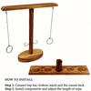 Set Gioco da Tavolo Ultimate Fighting con Gancio e Anello in Legno - per Bambini, Adulti, Famiglia Giochi da Tavolo per Feste - Regali e Giocattolo per Riunioni Sociali
