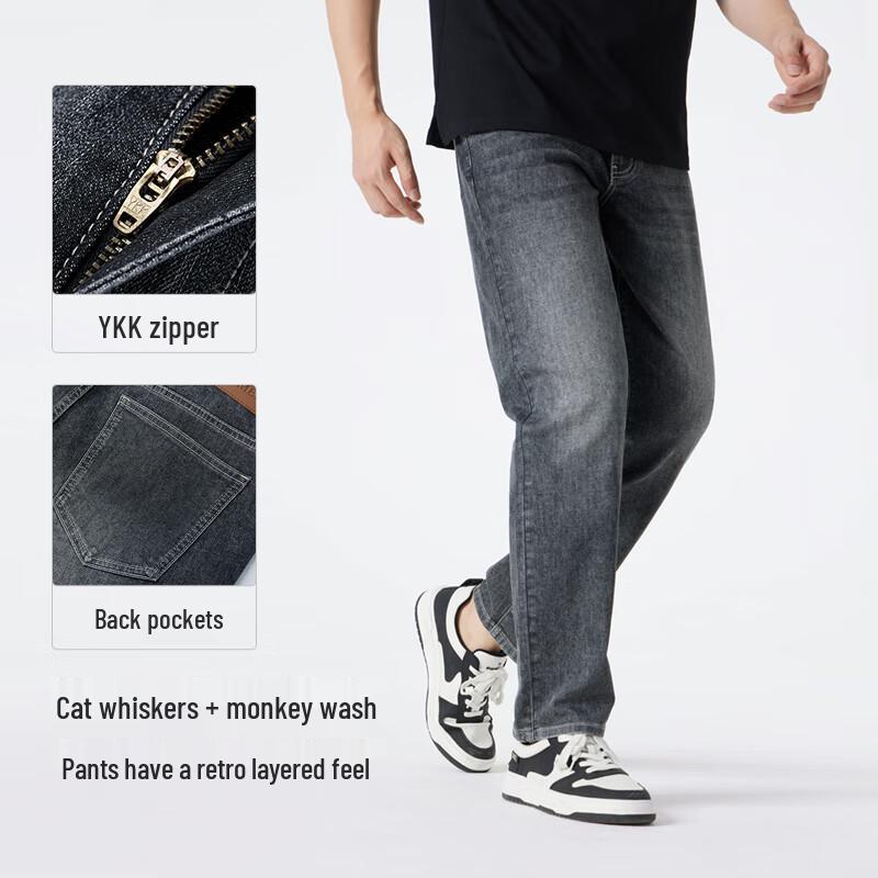 CAMEL Men's Loose Straight Leg Jeans M15BAJB097