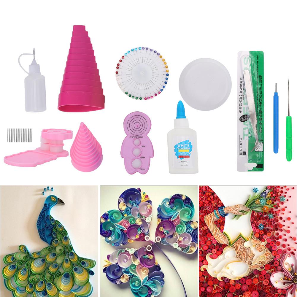 20pcs Paper Quilling Tool Complete Set Electric Quilling Pen Crimper Border DIY Paper Craft