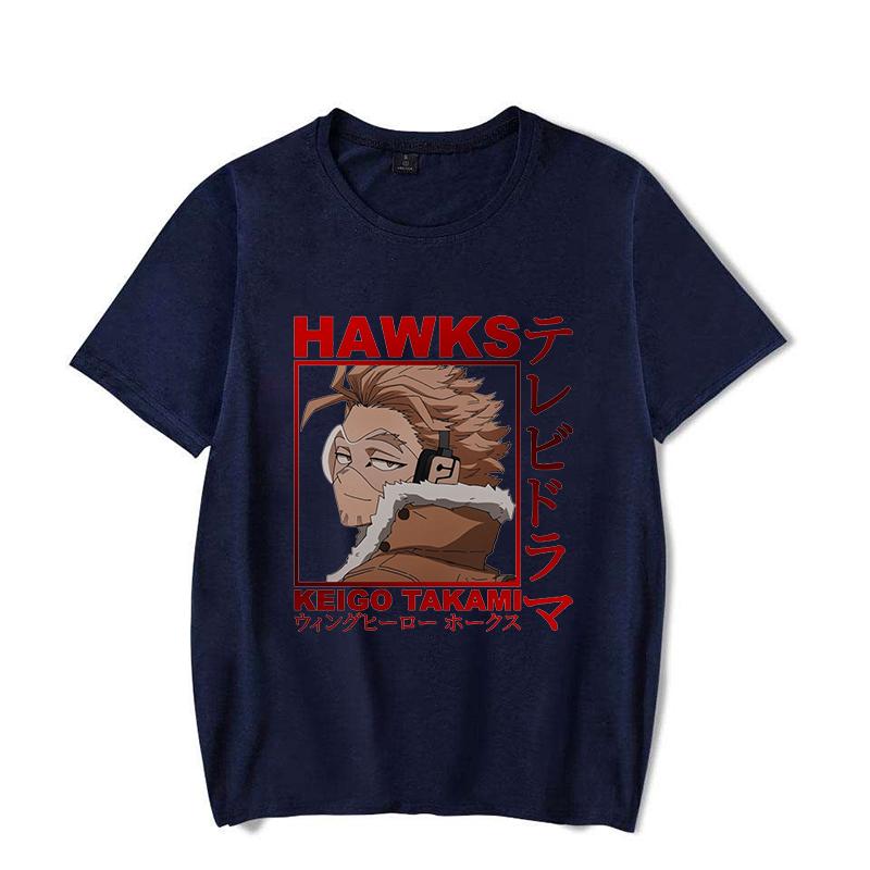 Hot Hawks Print T-shirt Summer Anime T Shirt Women Men Fashion Y2k Short Sleeve Loose Shirts