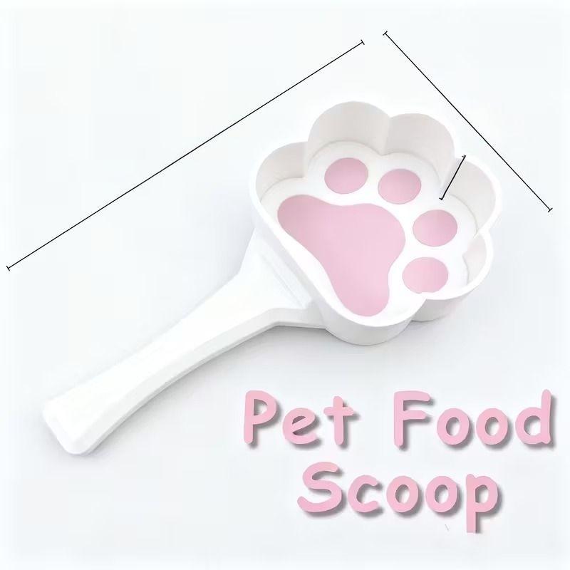 Cute Paw Shaped Pet Food Scoop Plastic Feeding Tool for Cat & Dog Dedicated Home Pet Supplies Organizer Scoop Tools Pet Supplies