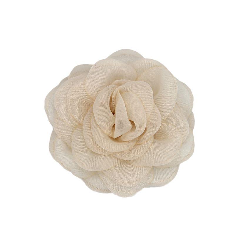 Elegant High-End Silk Camellia Brooch for Ladies