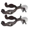 1 Pair Western Horse Spurs Equestrian Classic Western-style Horse Riding Boot Spurs with Wheel for Equestrian Training Riders